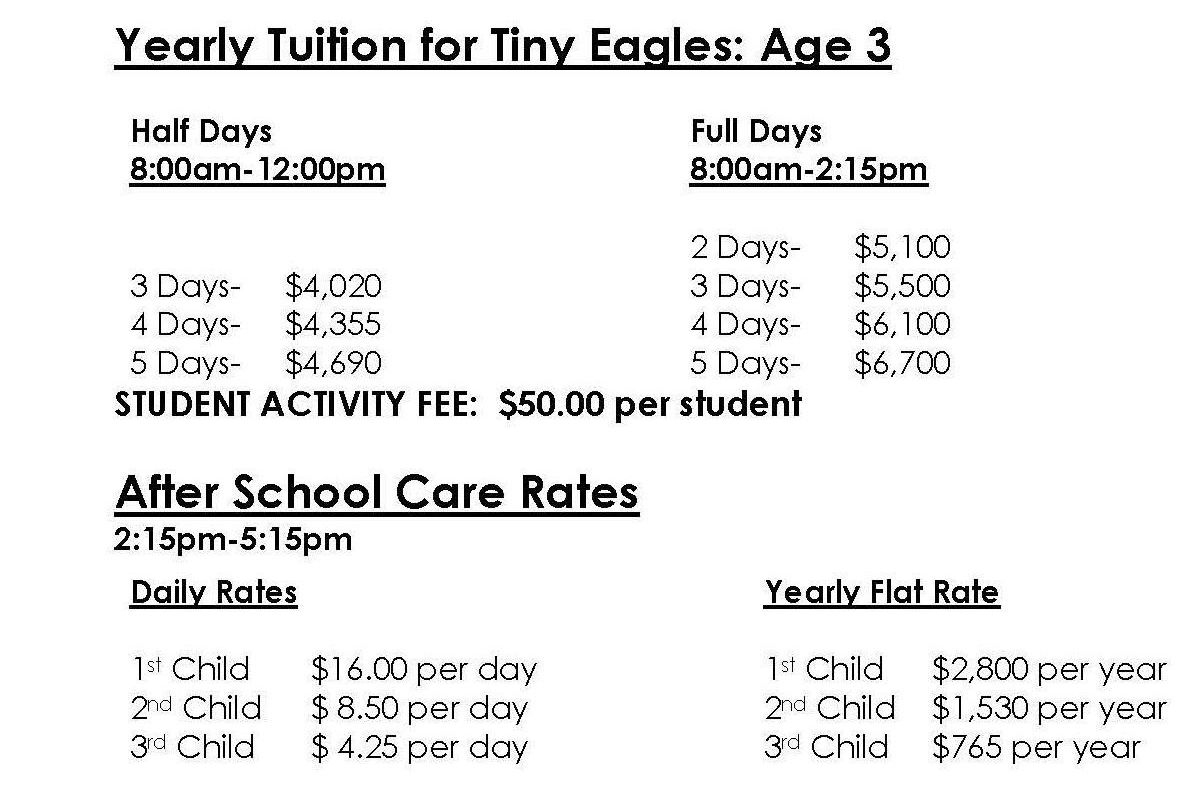 Tuition Rates/Assistance Blessed Sacrament School